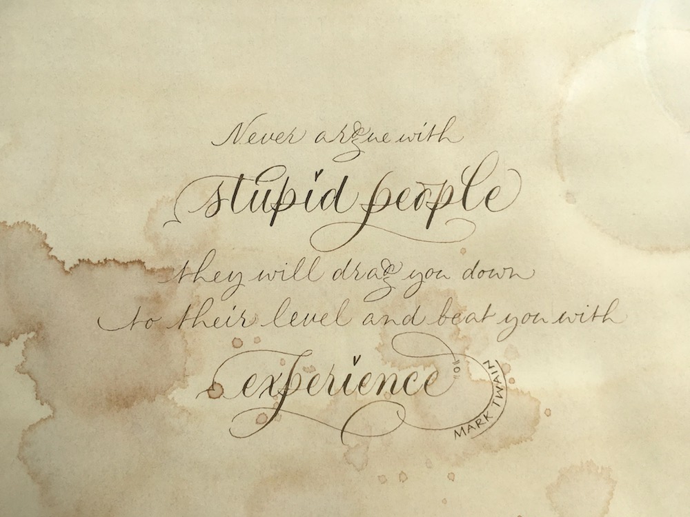 mark-twain-quotation-stupid-people-on-aged-paper