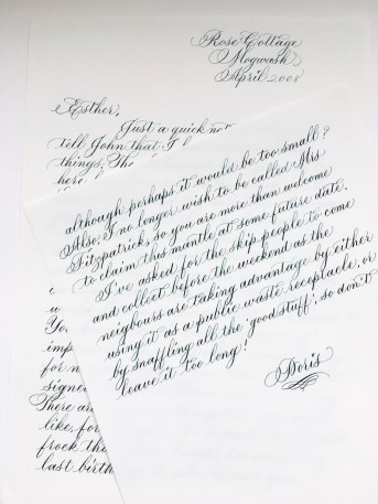 calligraphy-letter-to-Esther-loopy-letter-project-2