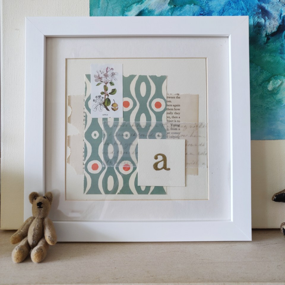 a-for-apple-collage-with-calligraphy-and-gilded-letter