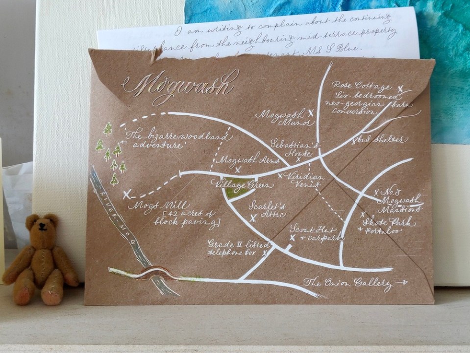 map-on-the-back-of-envelope-on-mantelpiece