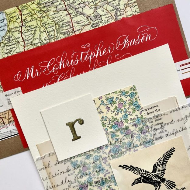 calligraphy-addressed-label-for envelope